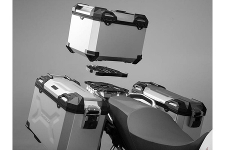 Kufer centralny SW-MOTECH TRAX ADV TOPCASE silver 38L