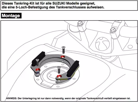 Suzuki V-Strom 1000 ABS (2014-2019) Tank ring Lock it